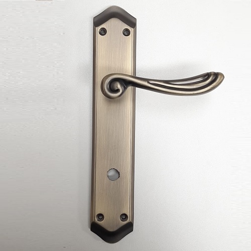 Maner Argenta cu placa pentru usi din lemn (WC) - finisaj bronz antic