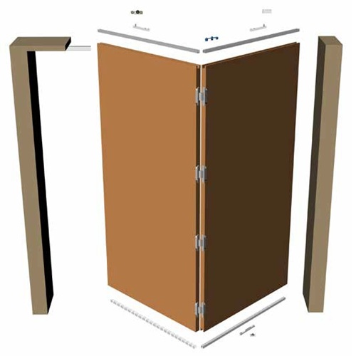 Kit balamale si accesorii pentru usi din lemn pivotante de interior (Serie 6500 FLD) - imagine 3